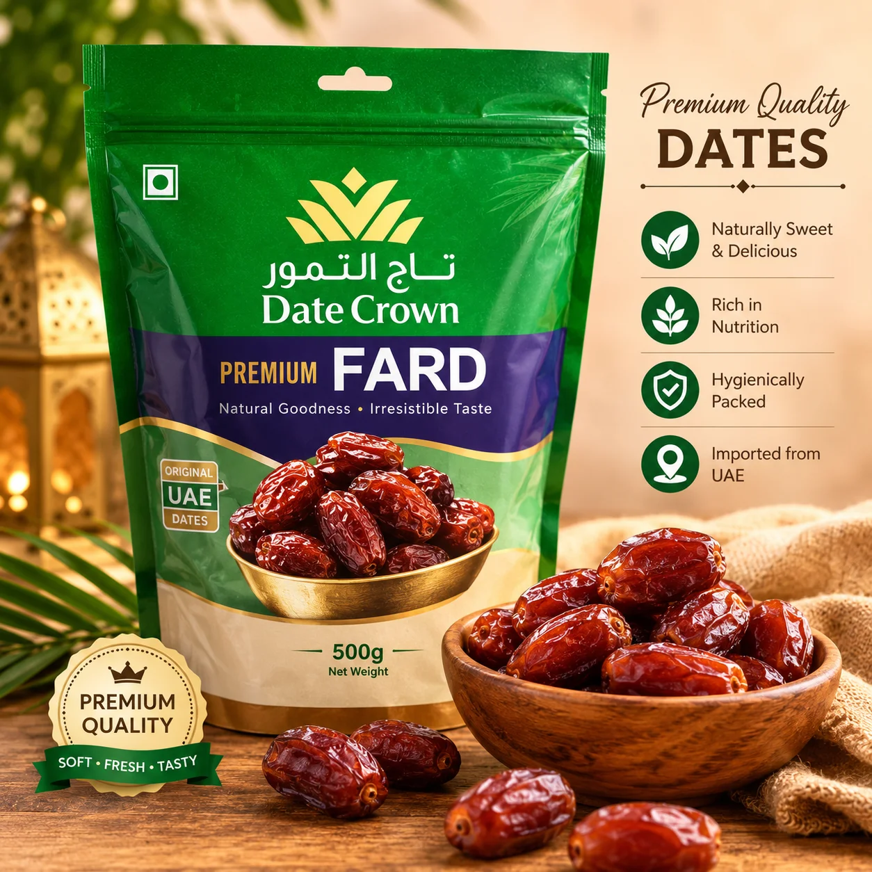Date Crown Premium Fard Dates 500g